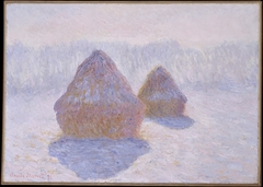 Haystacks (Effect of Snow and Sun) by Claude Monet