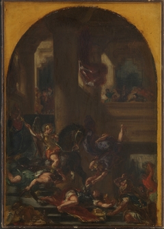 Heliodor chassé du temple by Eugène Delacroix