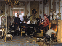 In the Troops' Quarters outside Paris by Anton von Werner