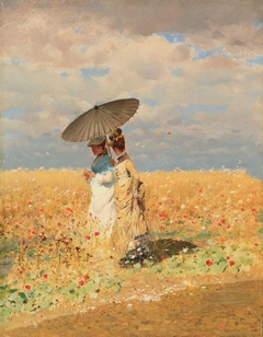 In the wheat fields by Giuseppe De Nittis