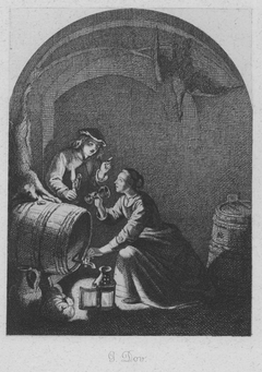 In the Wine Celler (The Surprise) by Gerrit Dou