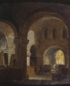 Interior of a Romanesque Church by J. M. W. Turner