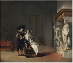 Interior with Figures by Thomas de Keyser