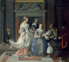 Interior with Ladies and Gentlemen at Cards by Eglon van der Neer