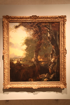 Italianate Landscape with a Wooden Bridge by Adam Pynacker