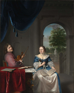 Johan van Musschenbroek and His Wife by Pieter Cornelisz van Slingelandt