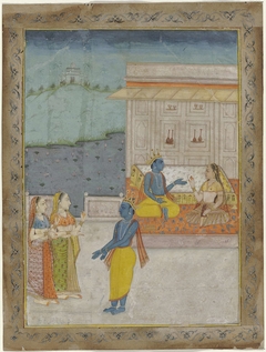 Krishna en herderinnen by Unknown Artist