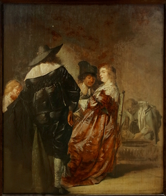 La Conversation. Scène galante. by Pieter Codde