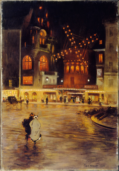 La Place Blanche et le Moulin Rouge by Edouard Zawiski