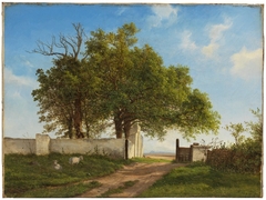 Landscape with a Cemetary by Georg Emil Libert