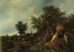 Landscape with a Cottage and Trees by Jacob van Ruisdael