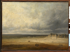 Landscape with a Plowed Field and a Village by Georges Michel