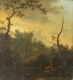 Landscape with figures by Frederik de Moucheron