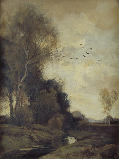 Landschap bij de Heelsumse beek by Théophile de Bock