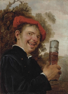 Laughing Man with a Pasglas by Petrus Staverenus