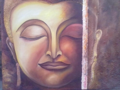 Lord Buddha on canvas by avni verma