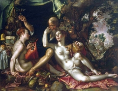 Lot and his Daughters by Joachim Wtewael