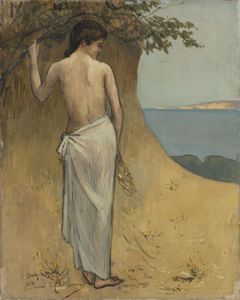 Mädchen am Meer by Pierre Puvis de Chavannes