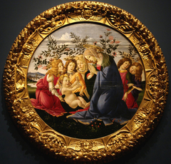 Madonna Adoring the Child with Five Angels by Sandro Botticelli