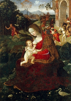 Madonna and Child with Saint John the Baptist by Pinturicchio