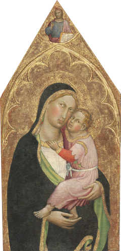 Madonna and Child, with the Blessing Christ [middle panel] by Martino di Bartolomeo