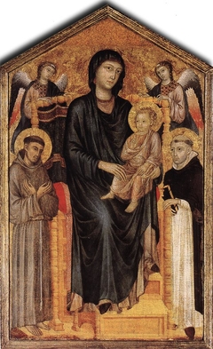 Maesta with Saints Francis and Dominic by Anonymous