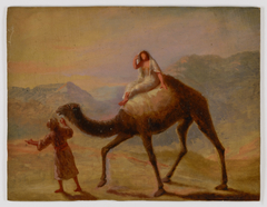 Man with Woman on Camel by Miner Kilbourne Kellogg