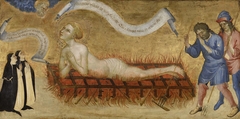 Martyrdom of Saint Lawrence, with Two Benedictine Nuns by Jacobello del Fiore