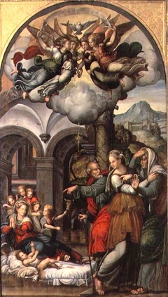 Nativity with the Two Midwives by Pellegrino Aretusi