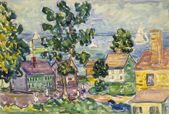 New England Coastal Village by Maurice Prendergast