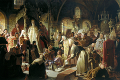 Nikita Pustosvyat. Debate about faith by Vasily Perov