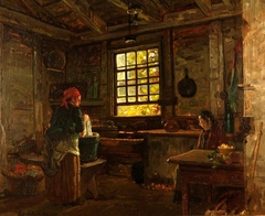 Old Colonial Wash Kitchen (Old Eliot House, Hyde Park, MA) by John Joseph Enneking