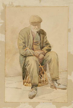 Old Man Sitting Down by Edward Noel Barraud