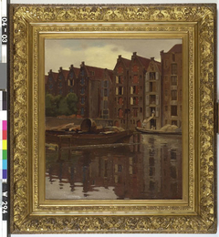 Pakhuizen aan het water Uilenburg by Willem Witsen