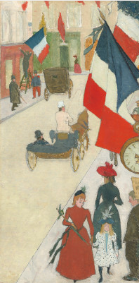 Paris, Rue de Parme on Bastille Day by Pierre Bonnard