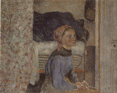 Paysanne, intérieur by Camille Pissarro