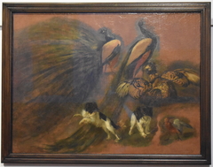 Peacocks, dogs and birds by Pieter Boel