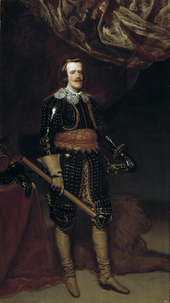 Philip IV in Armour, with a Lion at his Feet by Diego Velázquez