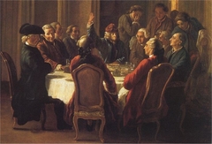 Philosopher's dinner by Jean Huber