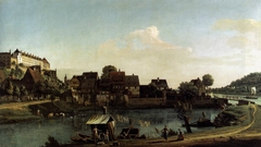 Pirna Seen from the Harbour Town by Bernardo Bellotto