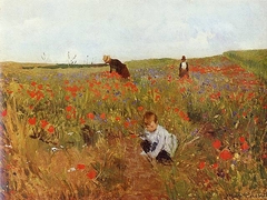 Poppies in a Field by Victor Gilbert