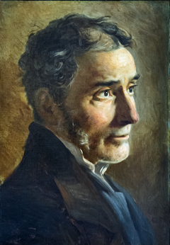 portrait du peintre Ludovico Lipparini by Tranquillo Cremona