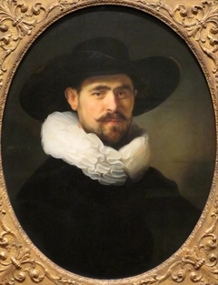 Portrait of a Bearded Man in a Wide-Brimmed Hat, probably Pieter Seijen (1592-1652) by Rembrandt