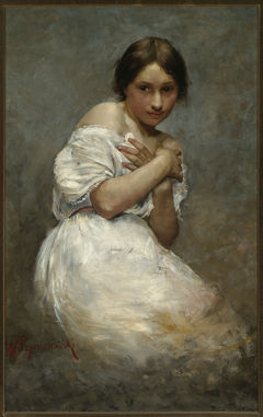 Portrait of a girl. by Wacław Szymanowski