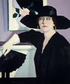 Portrait of a Lady in Black by Francis Cadell