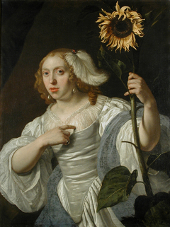 Portrait of a Lady with a Sunflower by Bartholomeus van der Helst