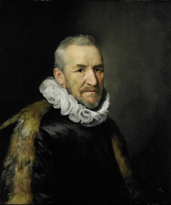 Portrait of a man formerly identified as Johan van Oldenbarnevelt (1547-1619) by Michiel Jansz van Mierevelt