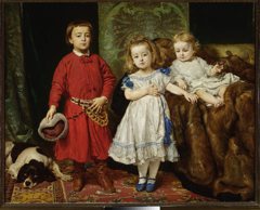 Portrait of artist's children: Tadeusz, Helena and Beata by Jan Matejko