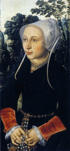 Portrait of Lydia Amelsdochter van Rijswijk, 1552 by Cornelis van der Goude circle