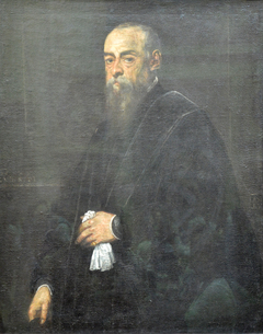 Portrait of Old Man Holding a Handkerchief by Tintoretto